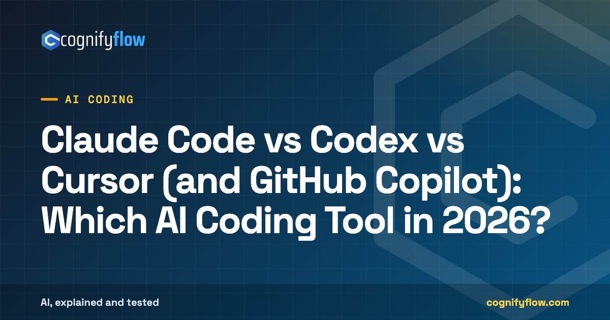 Claude Code vs Codex vs Cursor (and GitHub Copilot): Which AI Coding Tool in 2026?: CognifyFlow cover